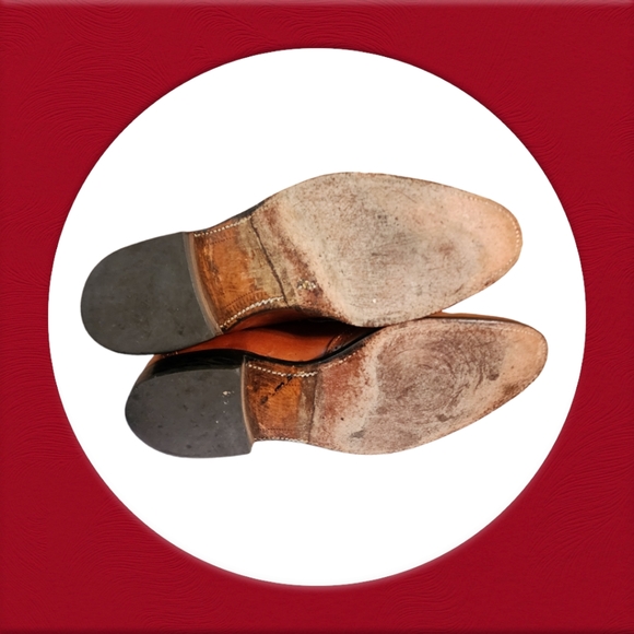 Men Vintage Brown Leather Tassel Loafer By Allen Edmonds Size 12/Designer loafer - Picture 10 of 12